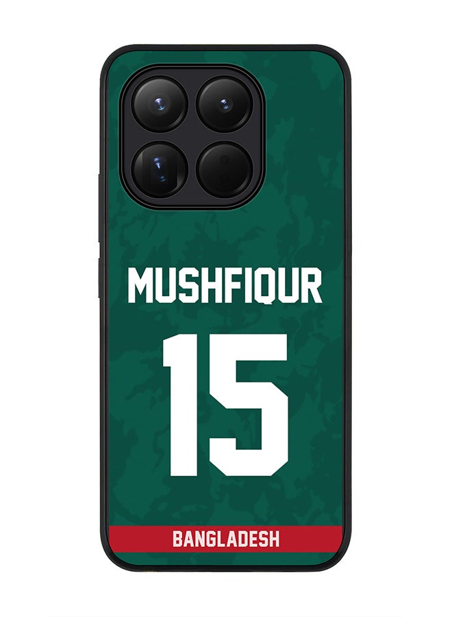 For Xiaomi 15T Case,Slim fit Camera Protection, Shockproof Thin Phone cover  - Bangladesh Mushfiqur Rahim, Jersey No 15